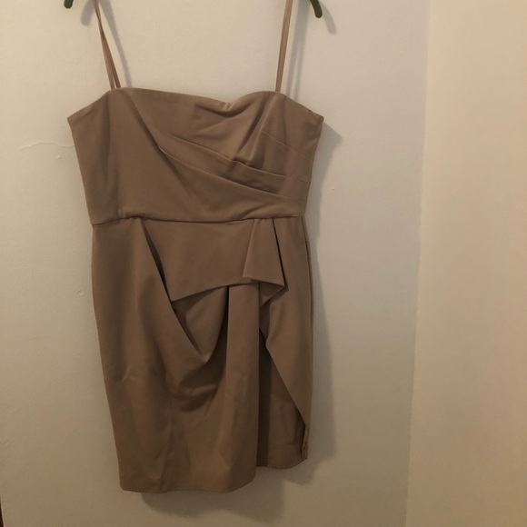 BCBGMaxAzria Dresses & Skirts - BCBG Nude Strapless Short Dress - NEW!